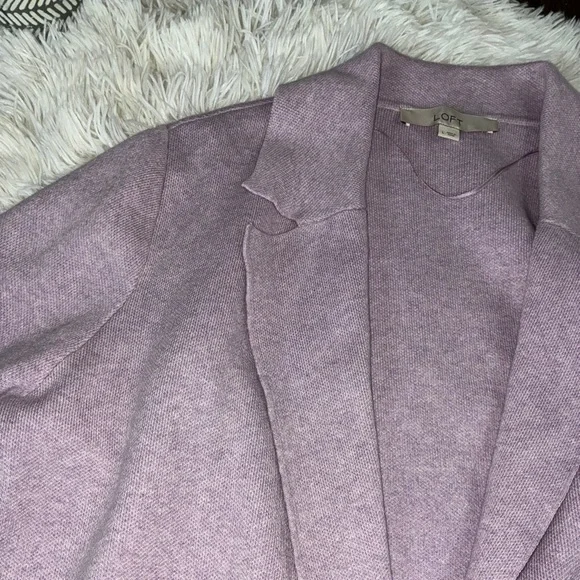 LOFT Lilac Open-Front Cardigan 💜 - Picture 6 of 9